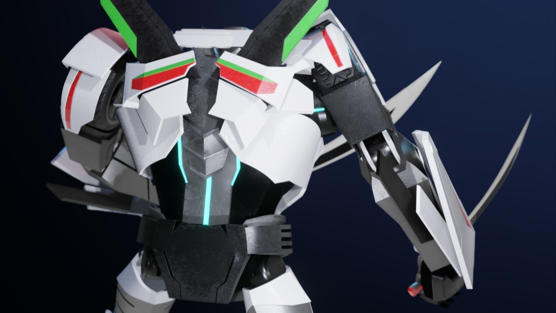 Wheeljack Transformers Prime Character Rig Low-poly 3D model_5