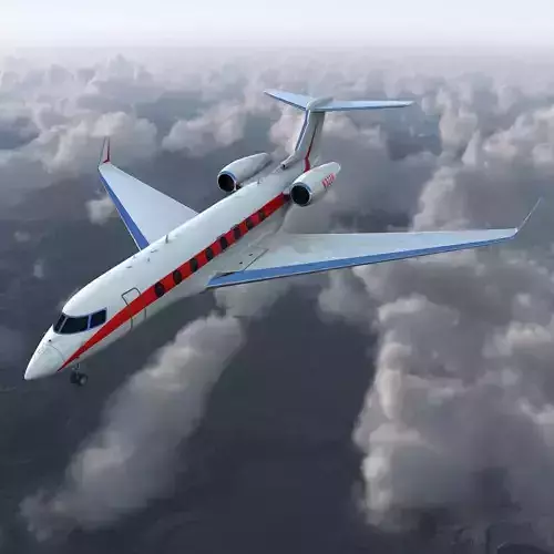 Business Jet Gulfstream G650 Rigged 3D model