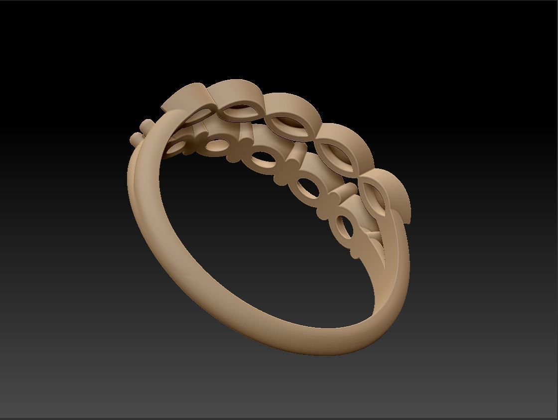 Diamond Ring oval-M 3D print model_10