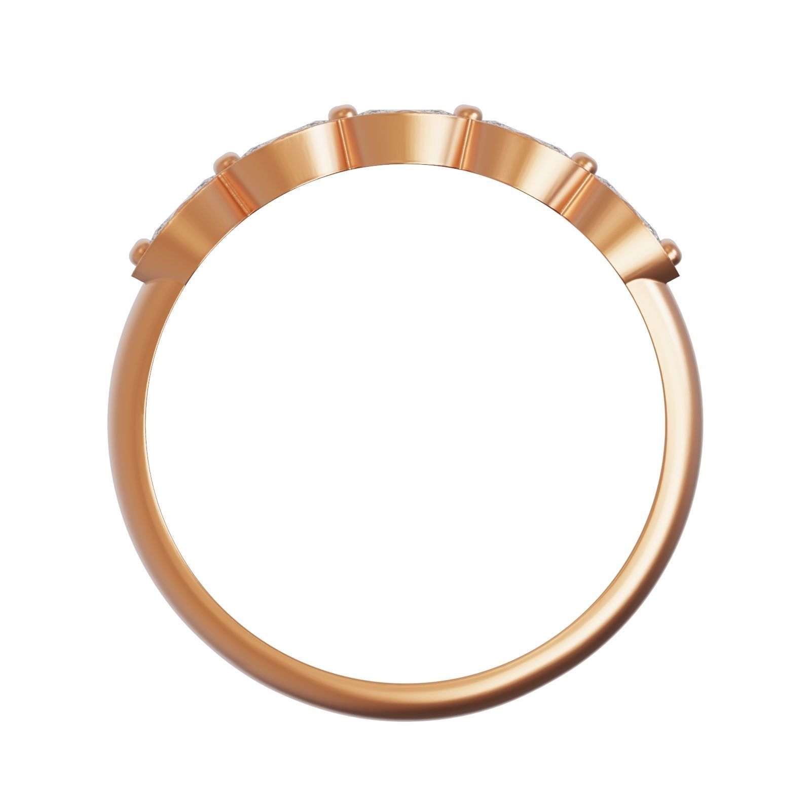 Diamond Ring oval-M 3D print model_3