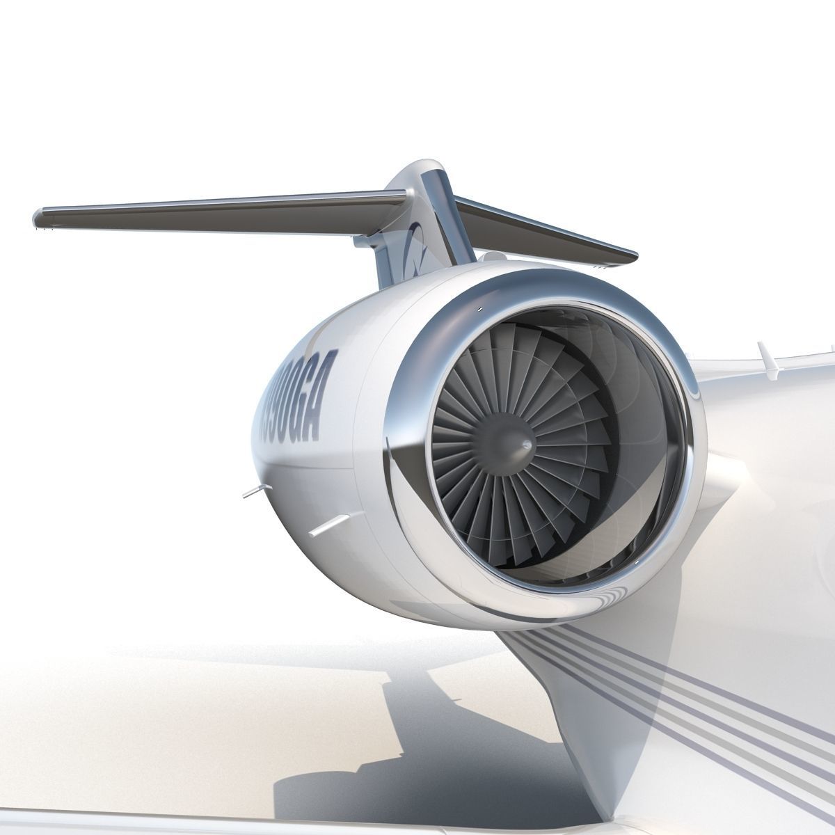 Gulfstream G450 Rigged 3D model_34