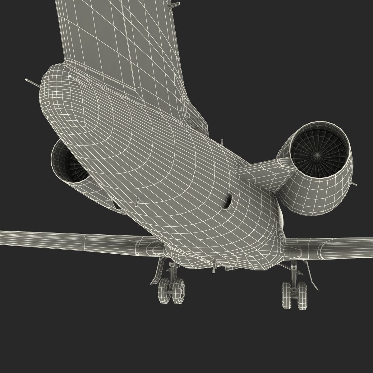 Gulfstream G450 Rigged 3D model_81
