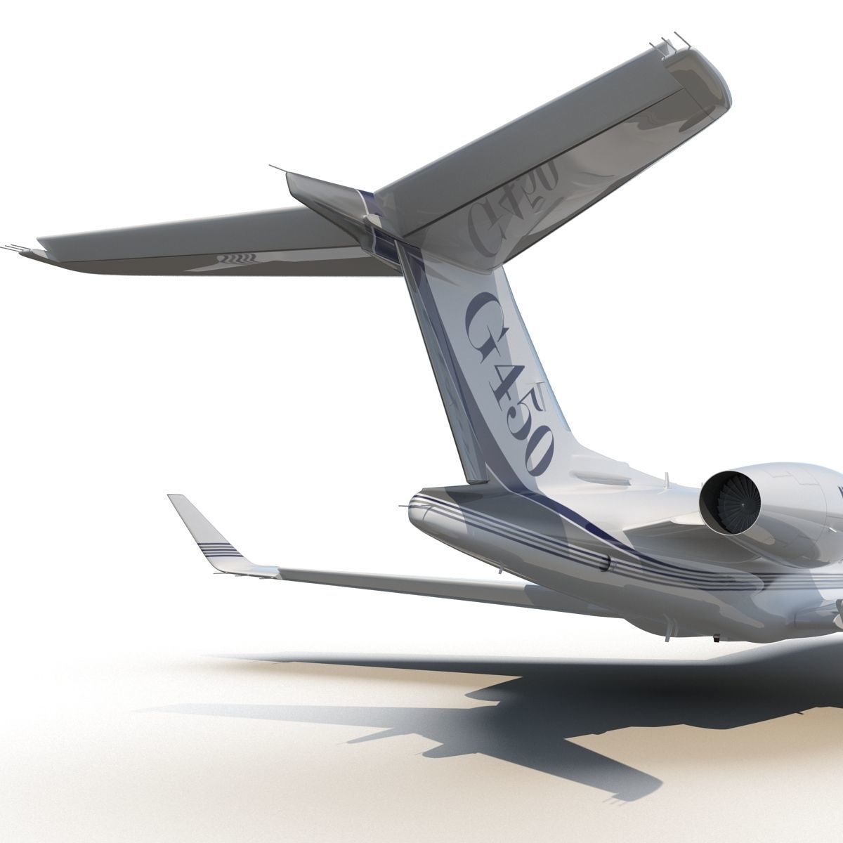 Gulfstream G450 Rigged 3D model_6