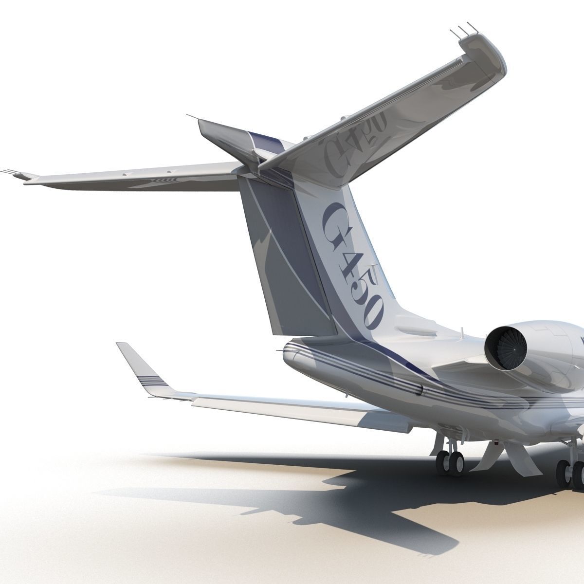 Gulfstream G450 Rigged 3D model_7