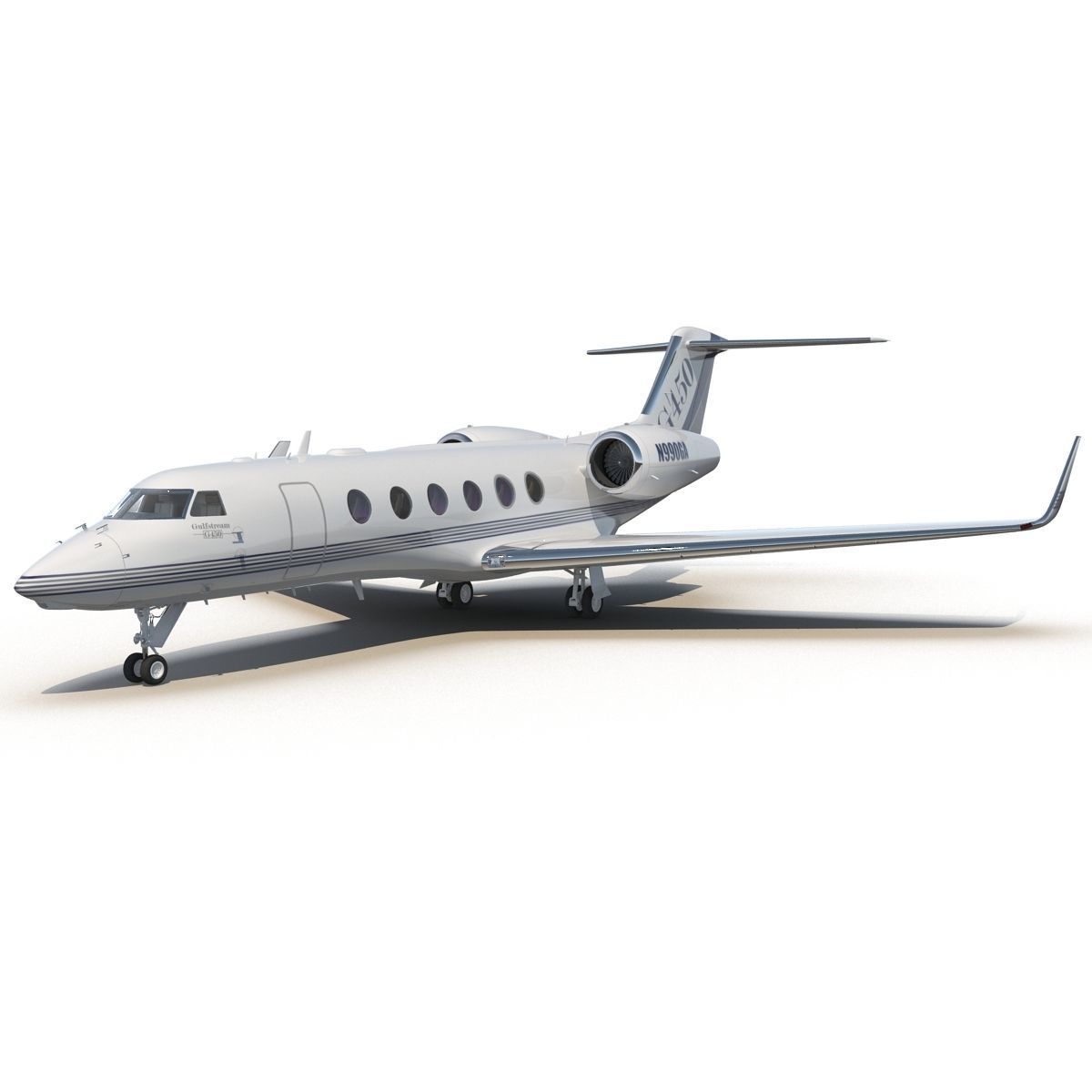 Gulfstream G450 Rigged 3D model_25