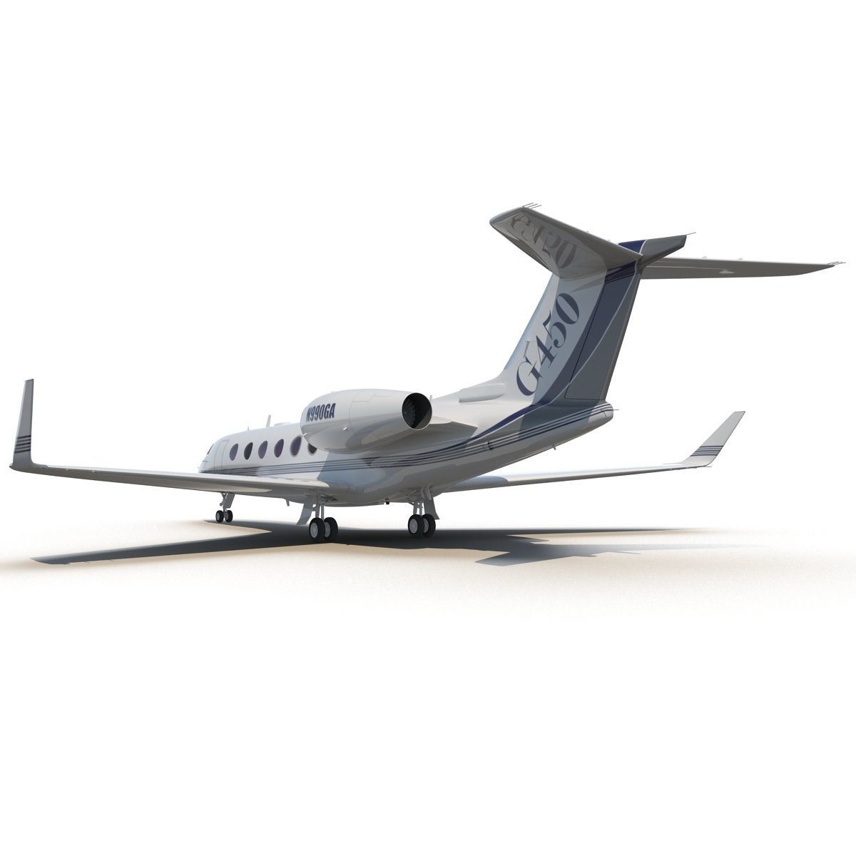 Gulfstream G450 Rigged 3D model_28