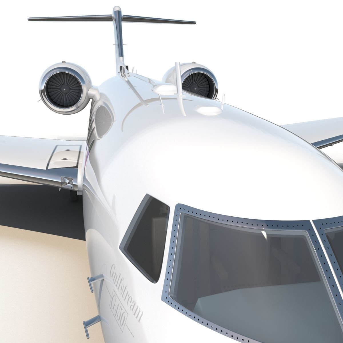 Gulfstream G450 Rigged 3D model_37