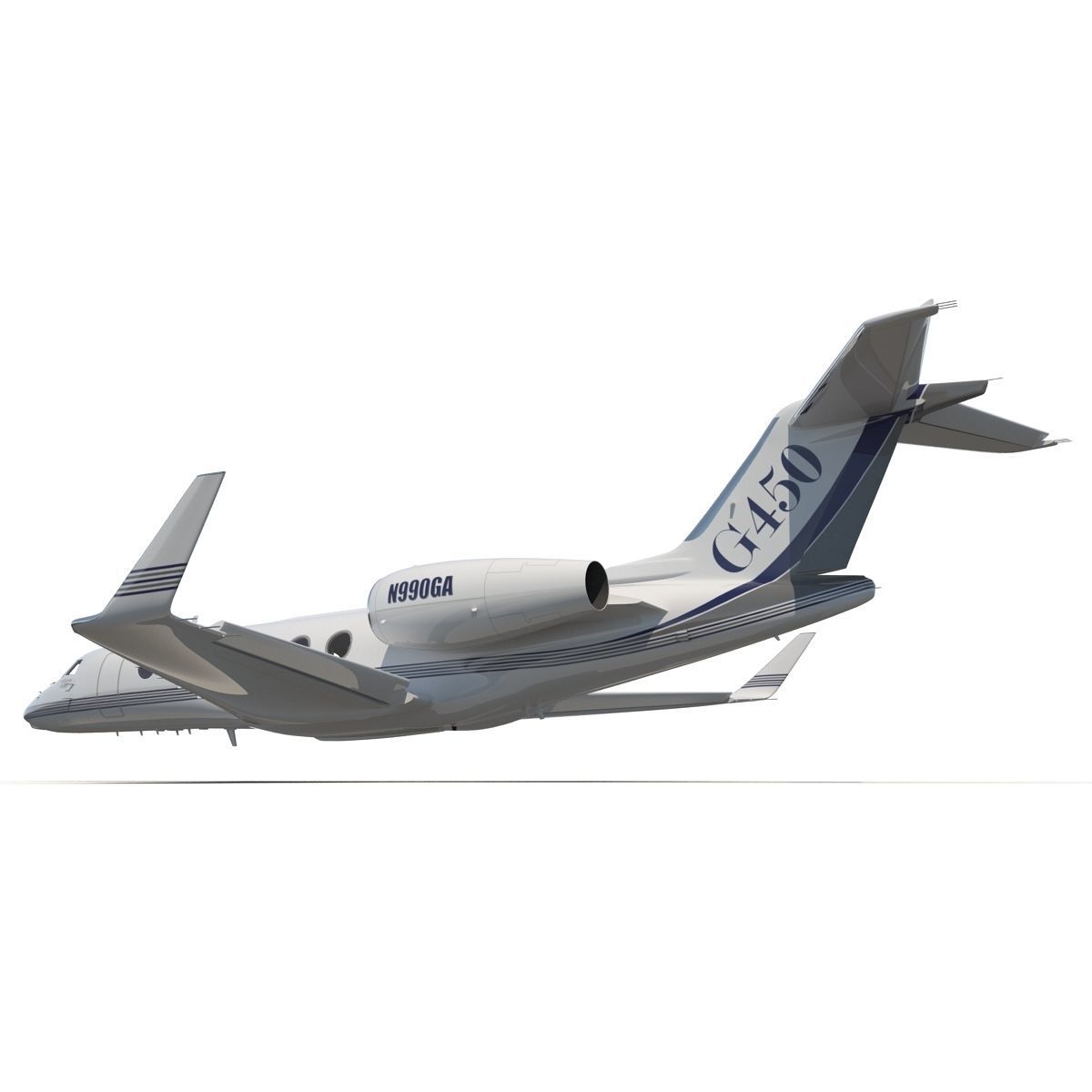 Gulfstream G450 Rigged 3D model_11