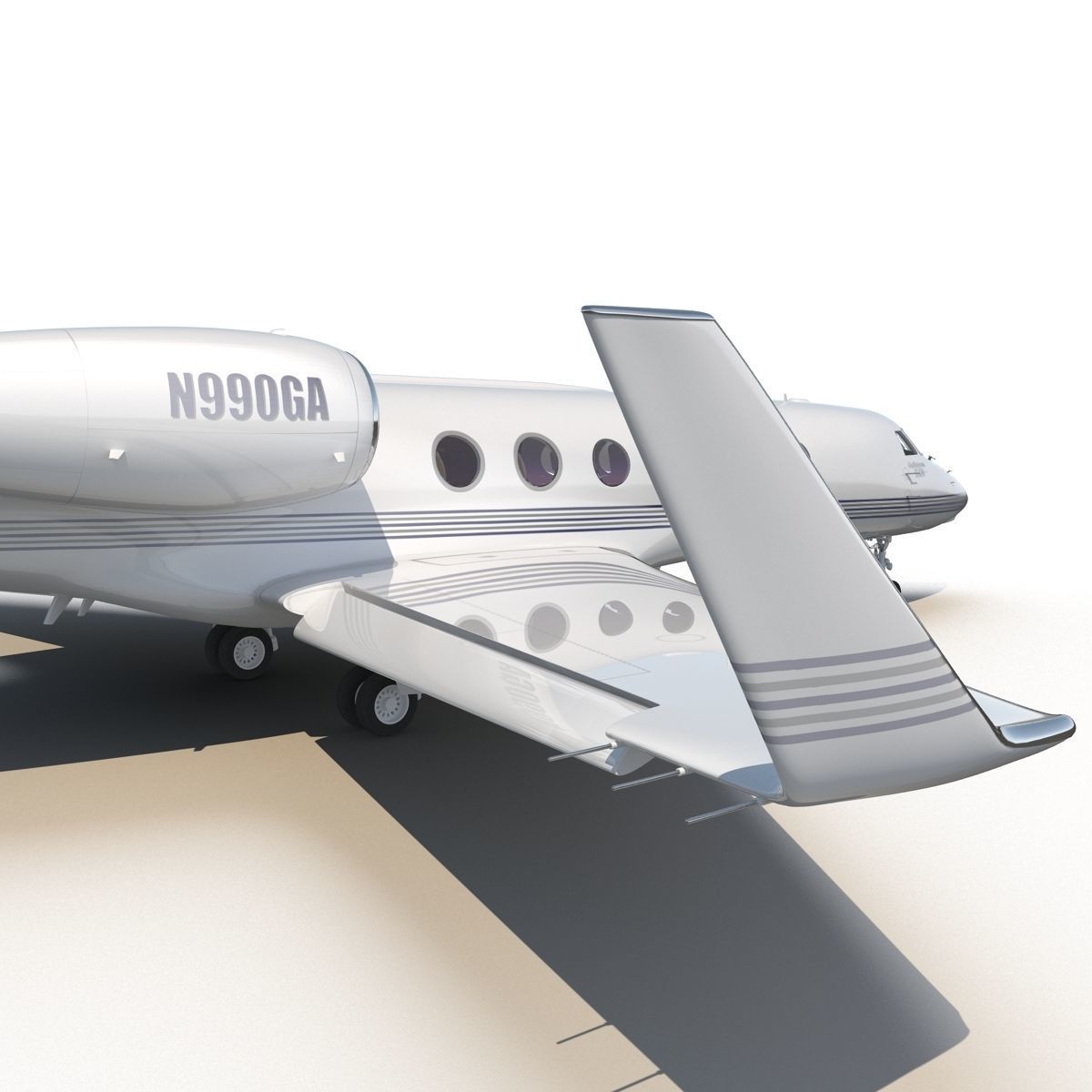 Gulfstream G450 Rigged 3D model_8