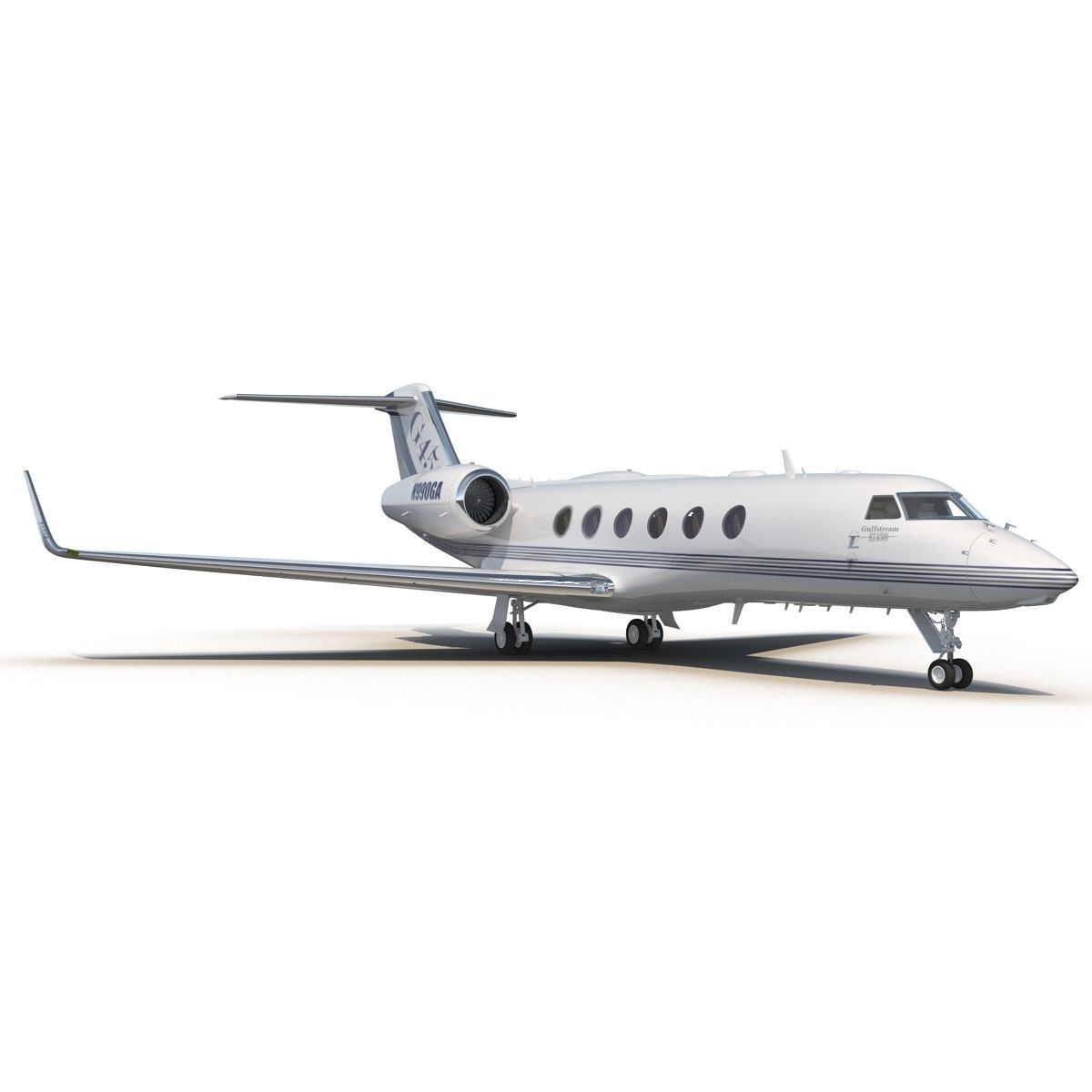 Gulfstream G450 Rigged 3D model_26