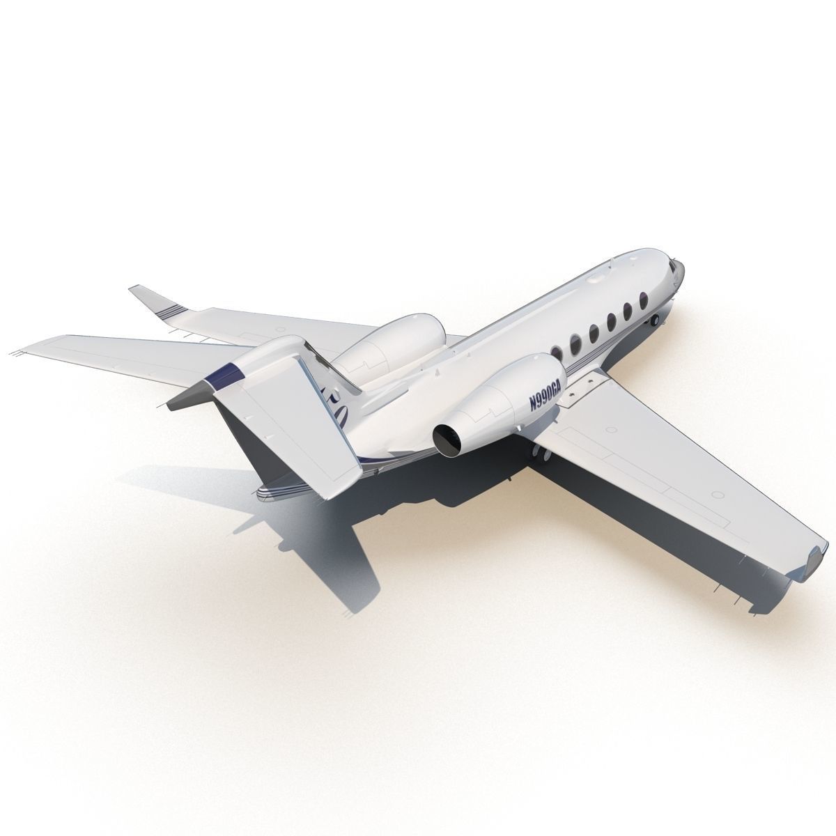 Gulfstream G450 Rigged 3D model_23