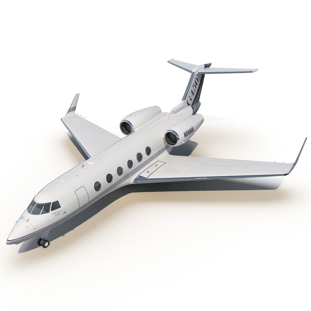 Gulfstream G450 Rigged 3D model_21