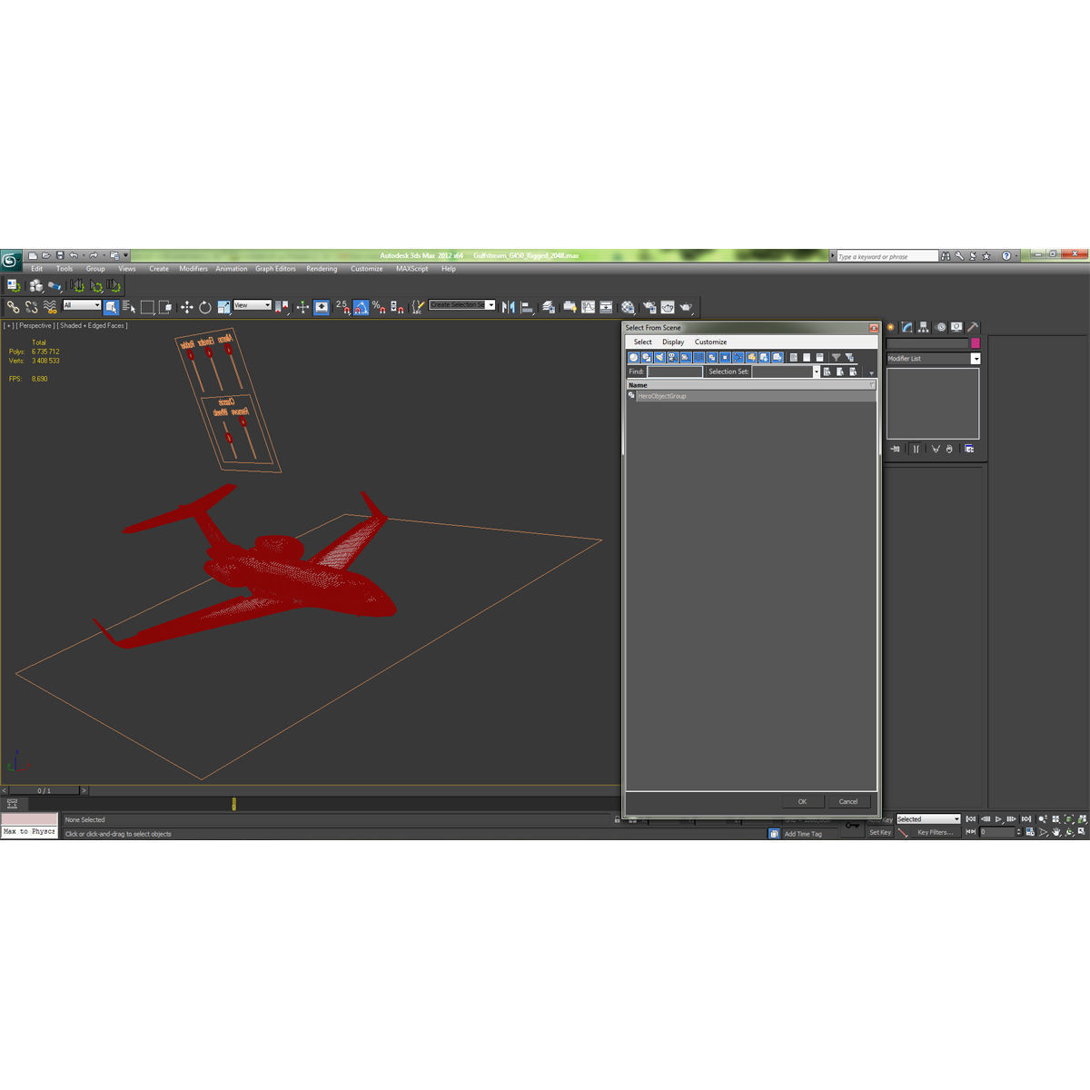 Gulfstream G450 Rigged 3D model_60