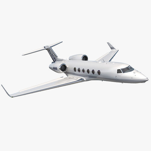Gulfstream G450 Rigged 3D model