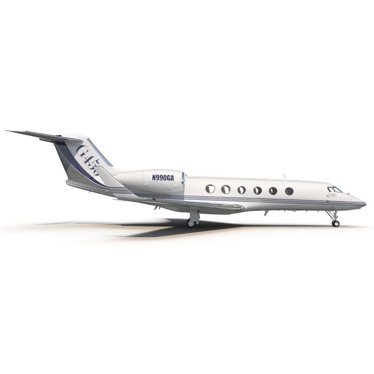 Gulfstream G450 Rigged 3D model_18