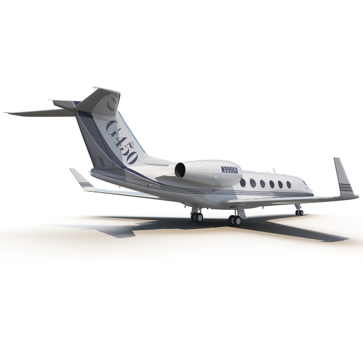 Gulfstream G450 Rigged 3D model_27