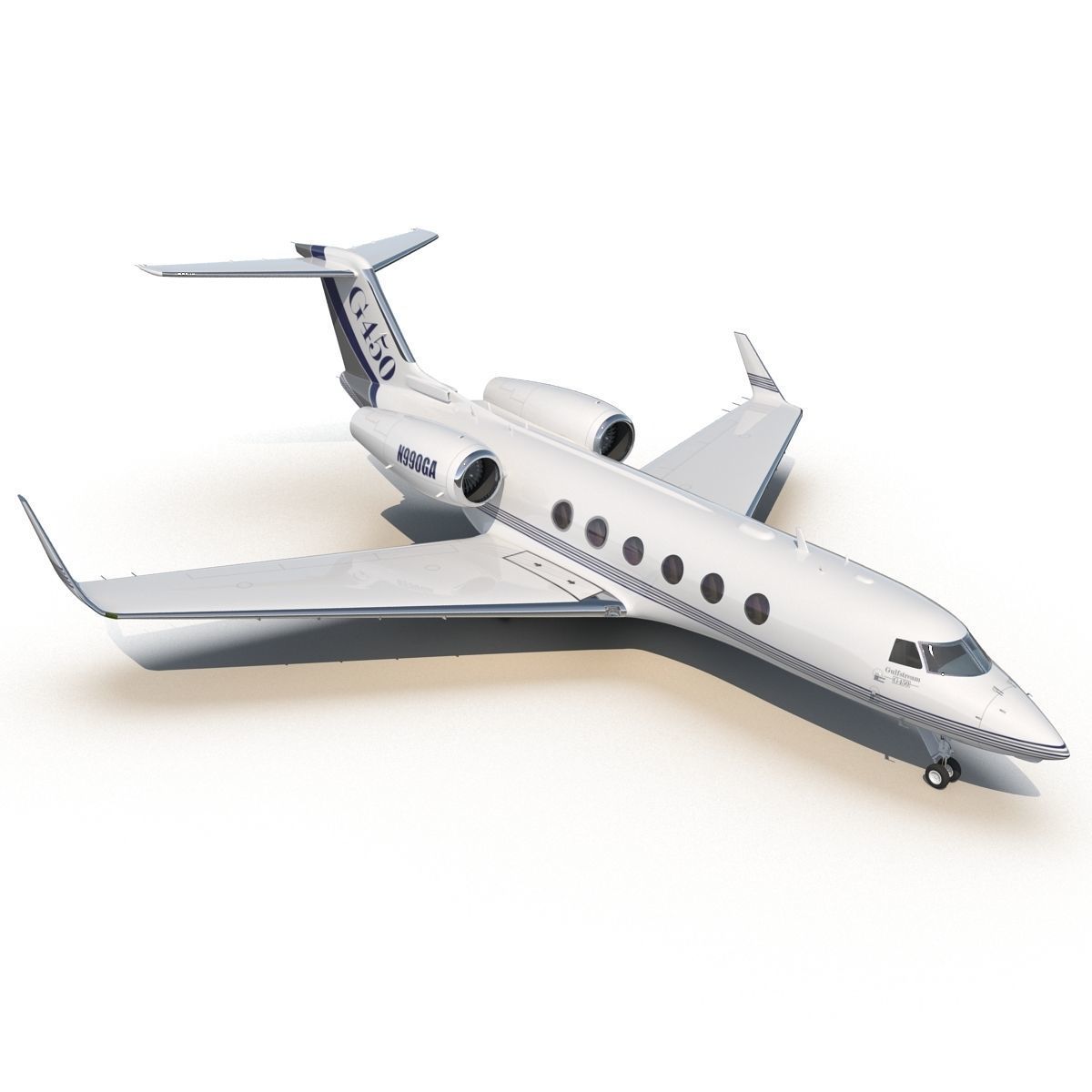 Gulfstream G450 Rigged 3D model_22