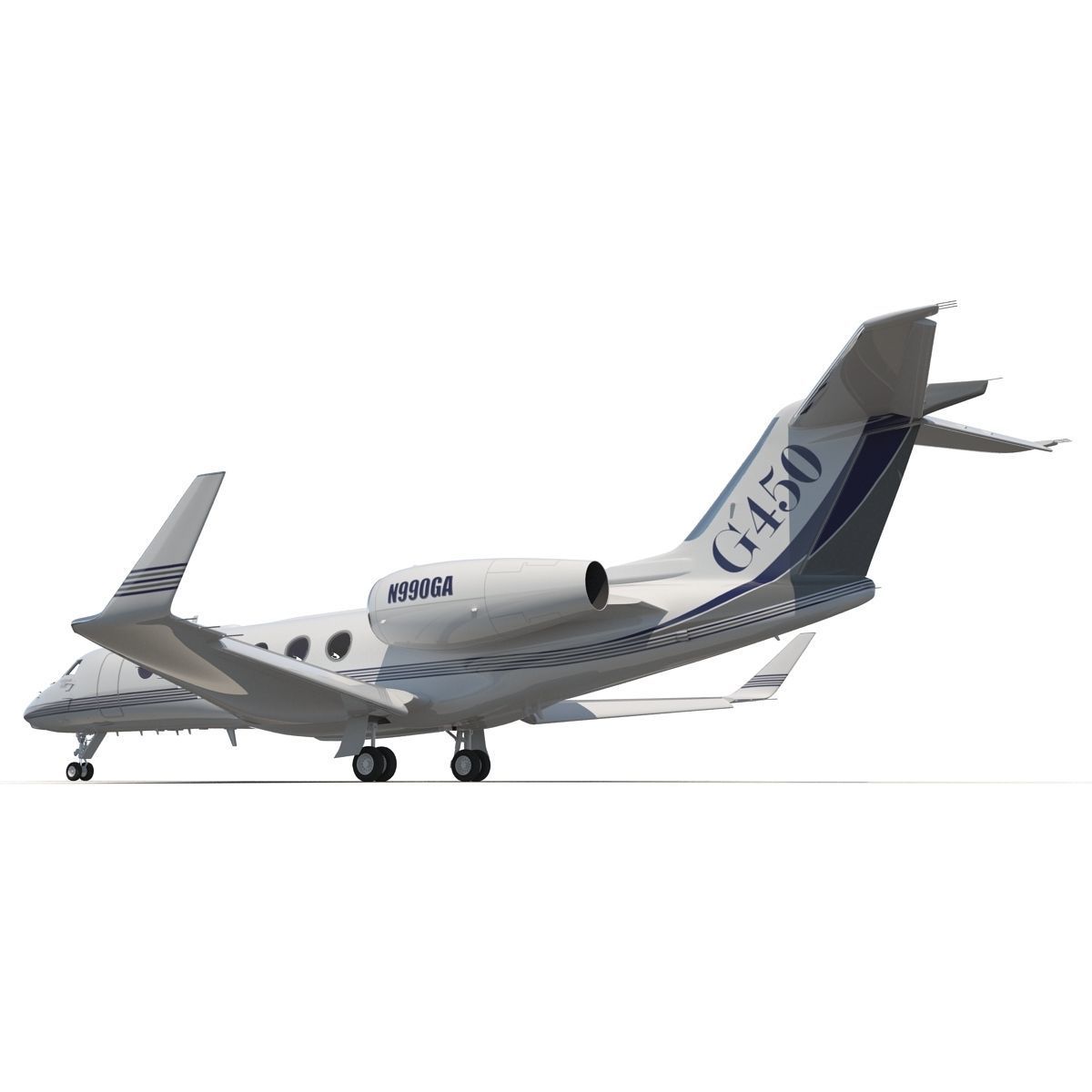 Gulfstream G450 Rigged 3D model_10