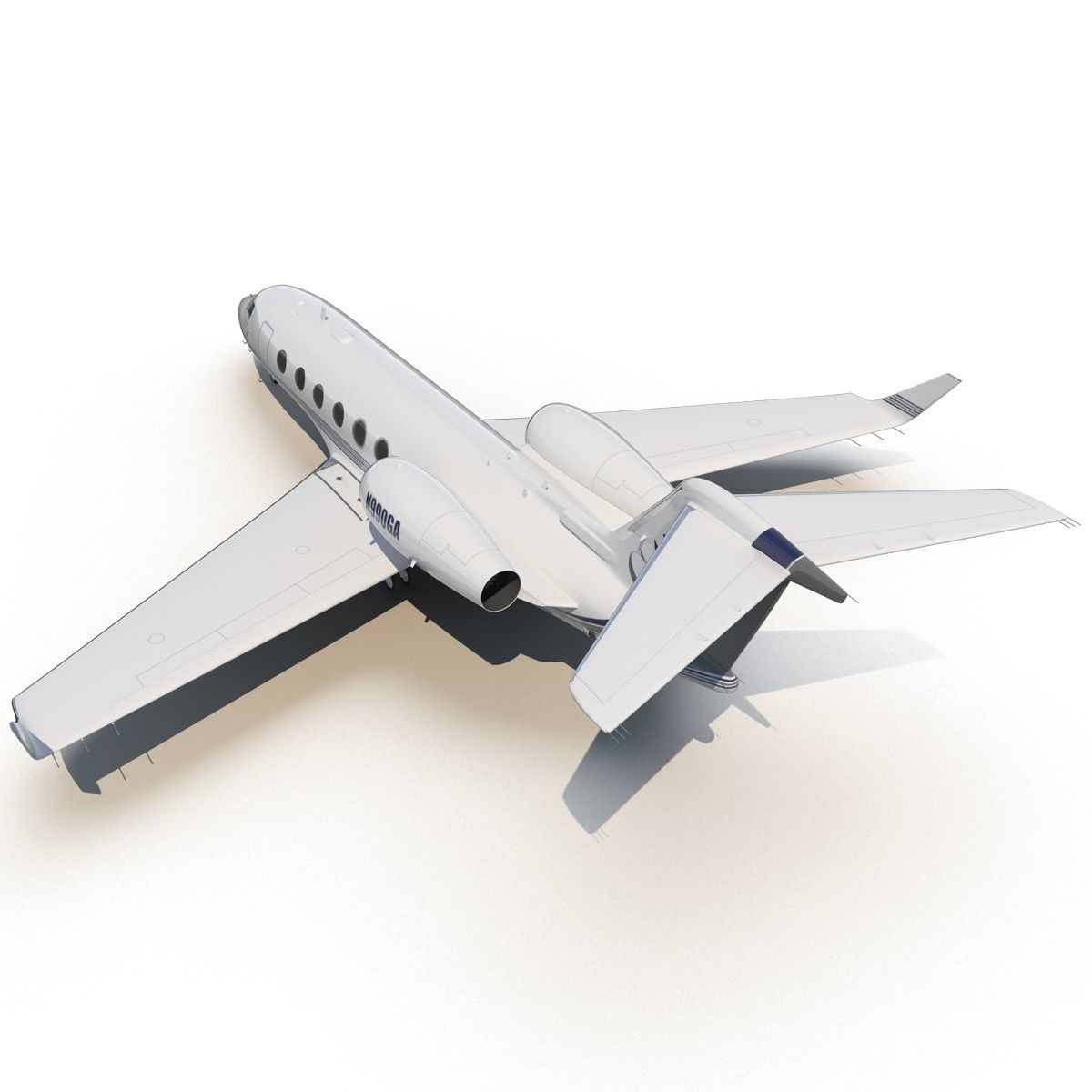 Gulfstream G450 Rigged 3D model_24