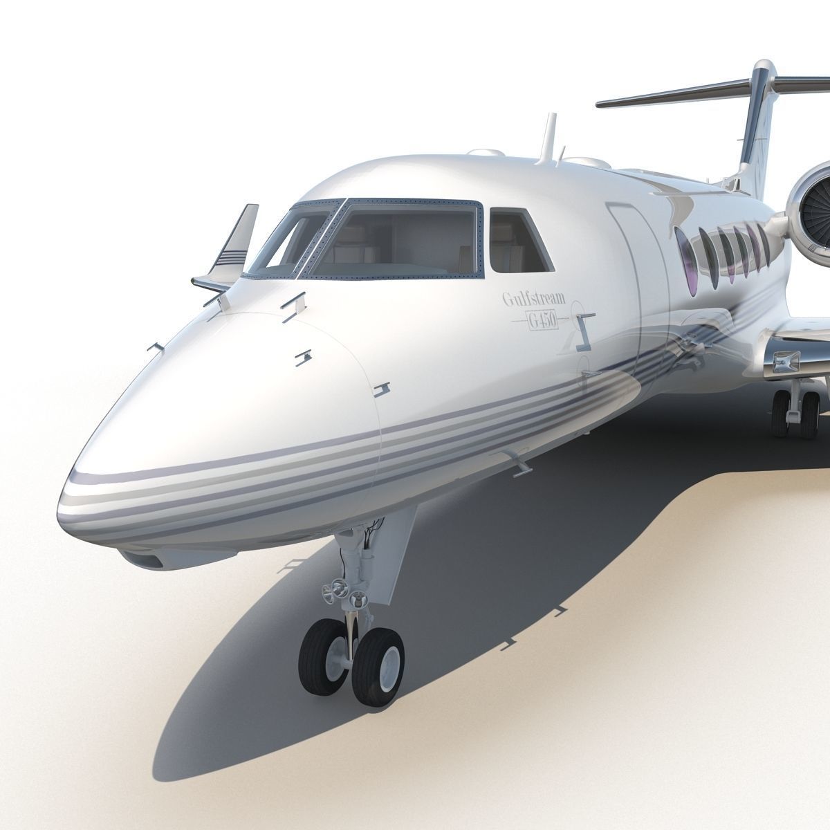 Gulfstream G450 Rigged 3D model_29
