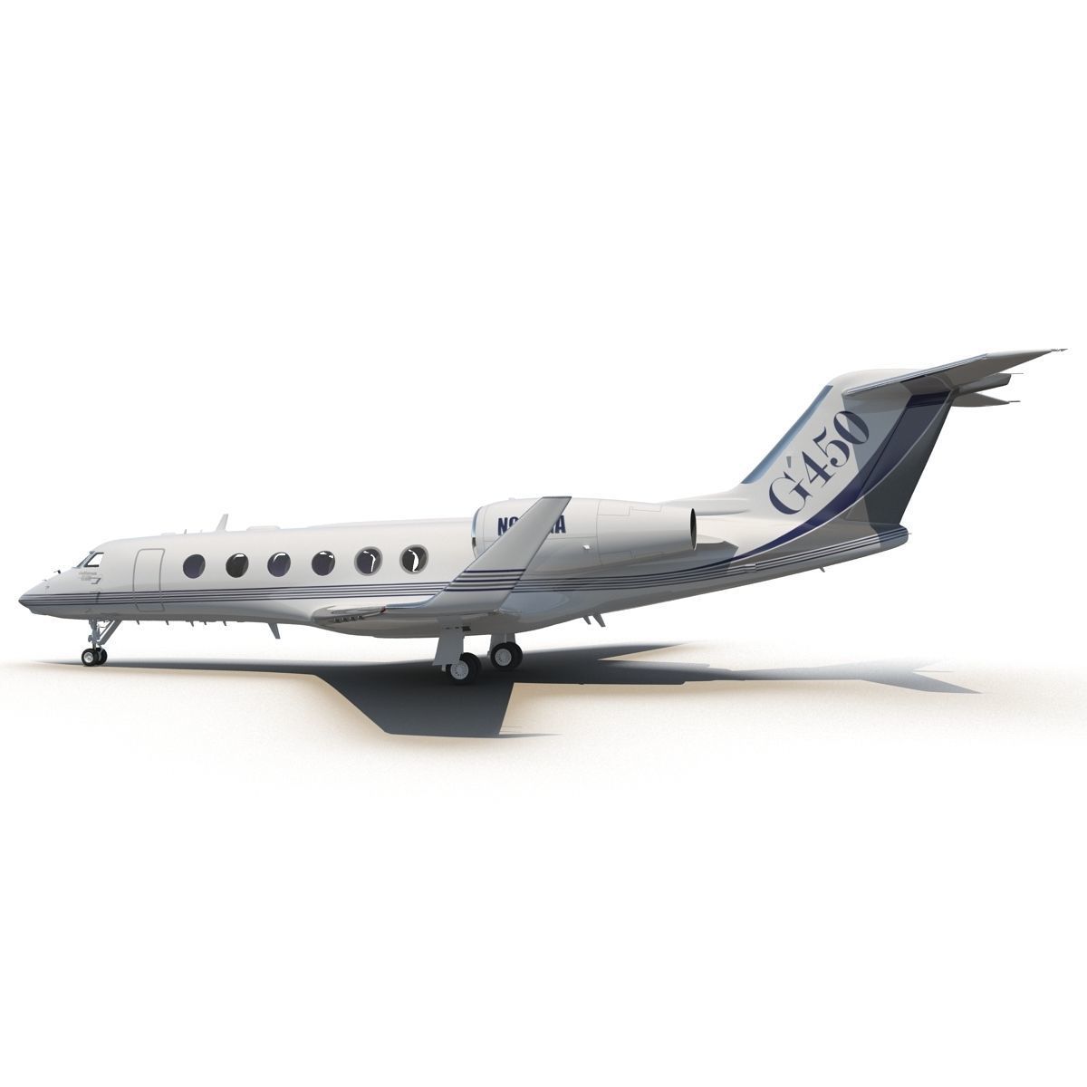 Gulfstream G450 Rigged 3D model_16