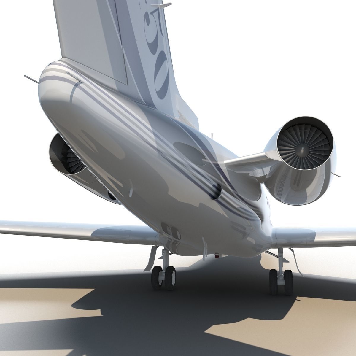 Gulfstream G450 Rigged 3D model_36
