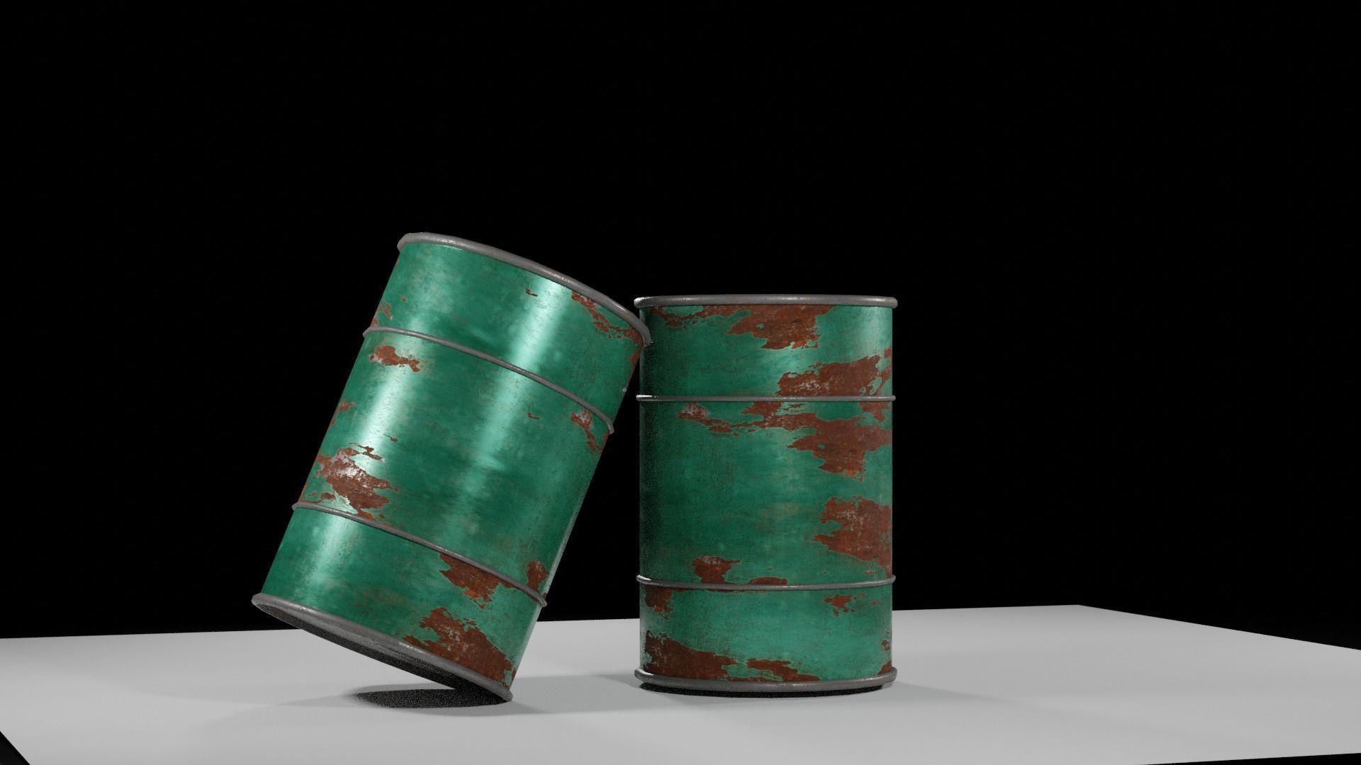 Game ready Oil barrel Free low-poly 3D model_1