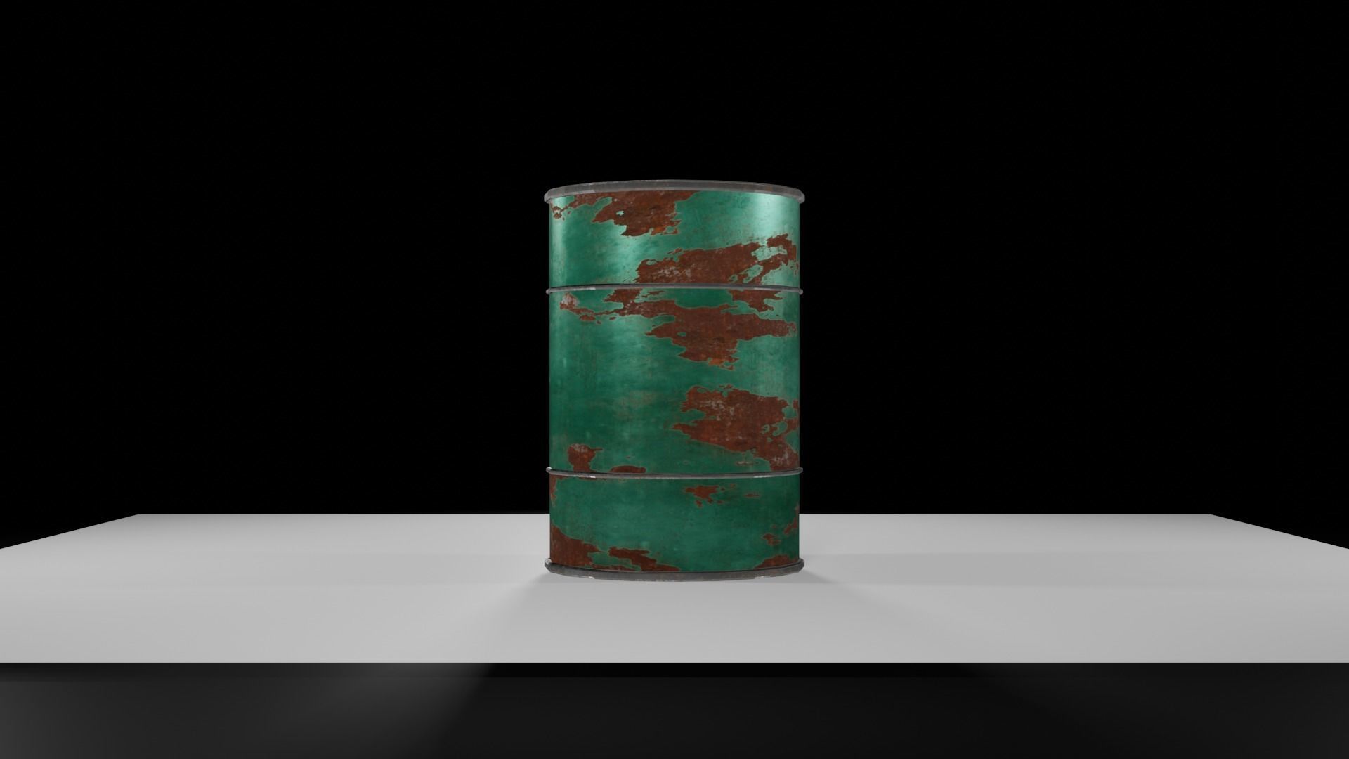 Game ready Oil barrel Free low-poly 3D model_3