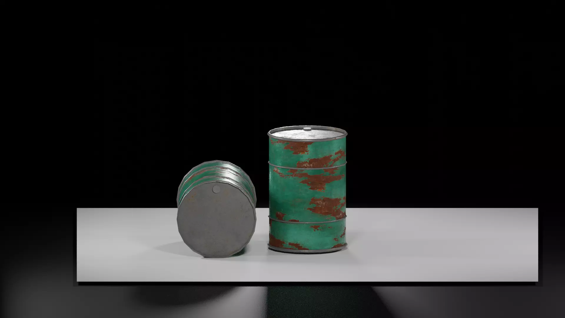 Game ready Oil barrel Free low-poly 3D model_0