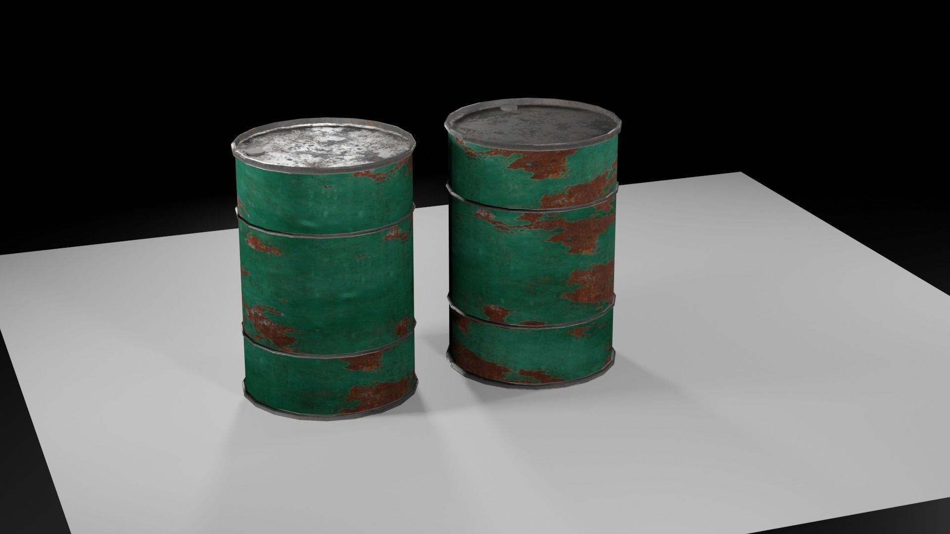 Game ready Oil barrel Free low-poly 3D model_2