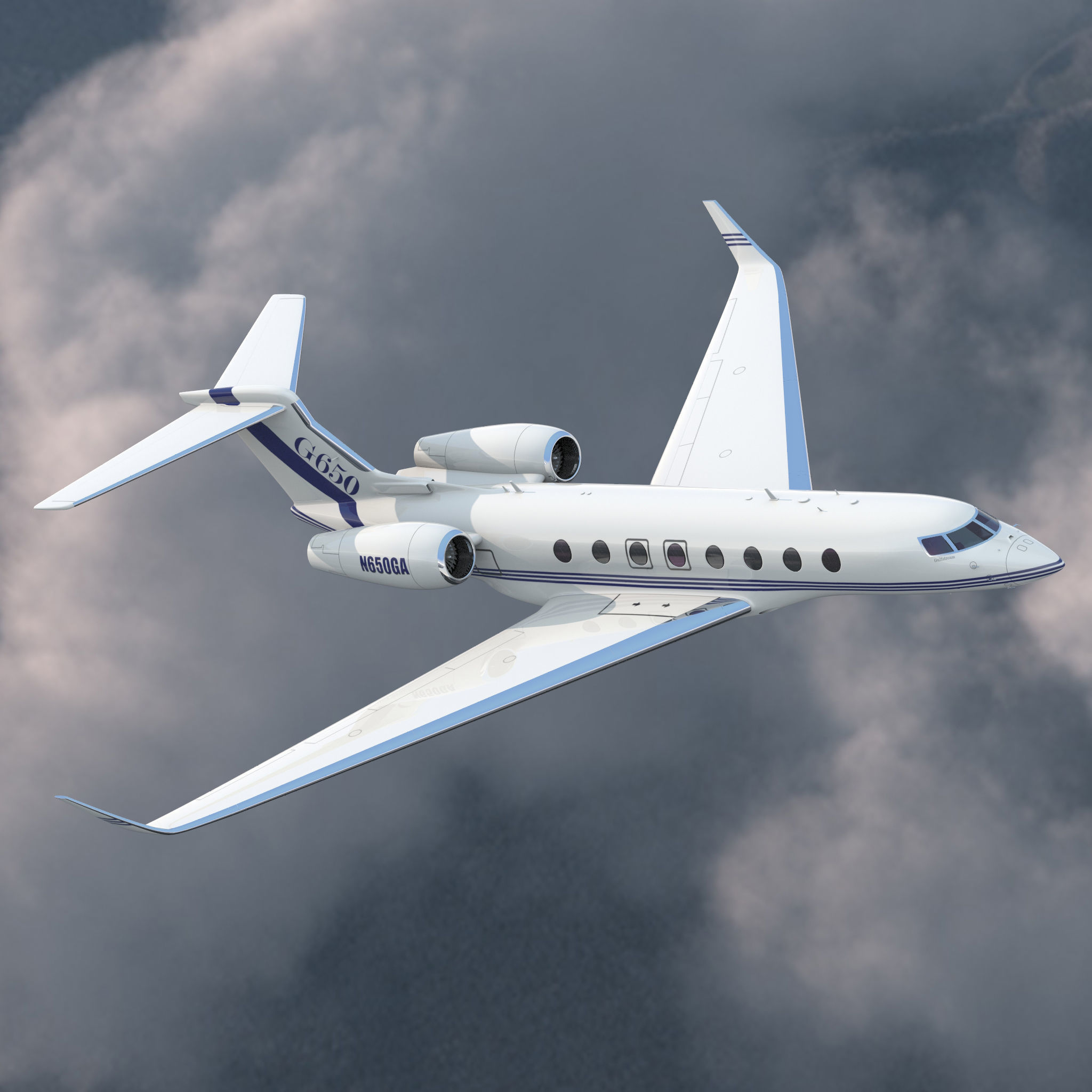 Gulfstream G650 3D model_1