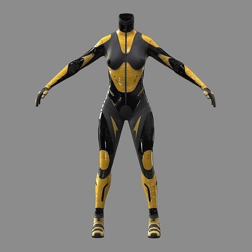 Ratnik R-100 Female Body Low-poly 3D model