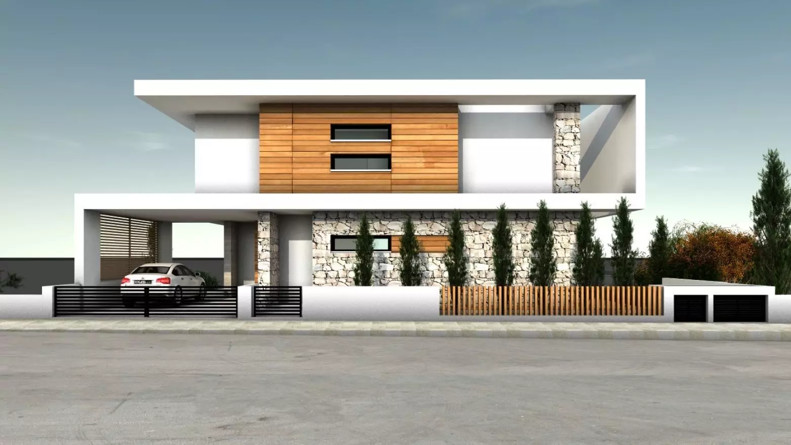 MIX18 modern house design in cyprus 3D model