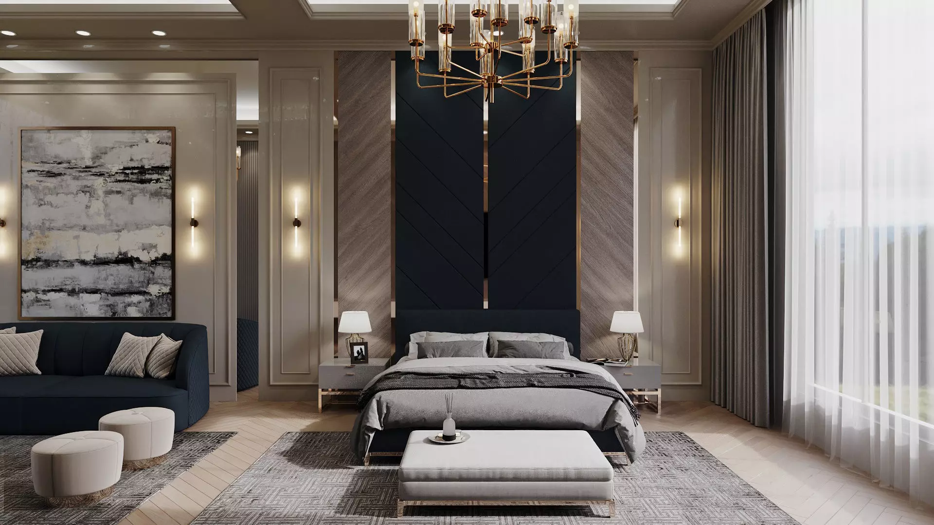 Bedroom Interior 3D model_0