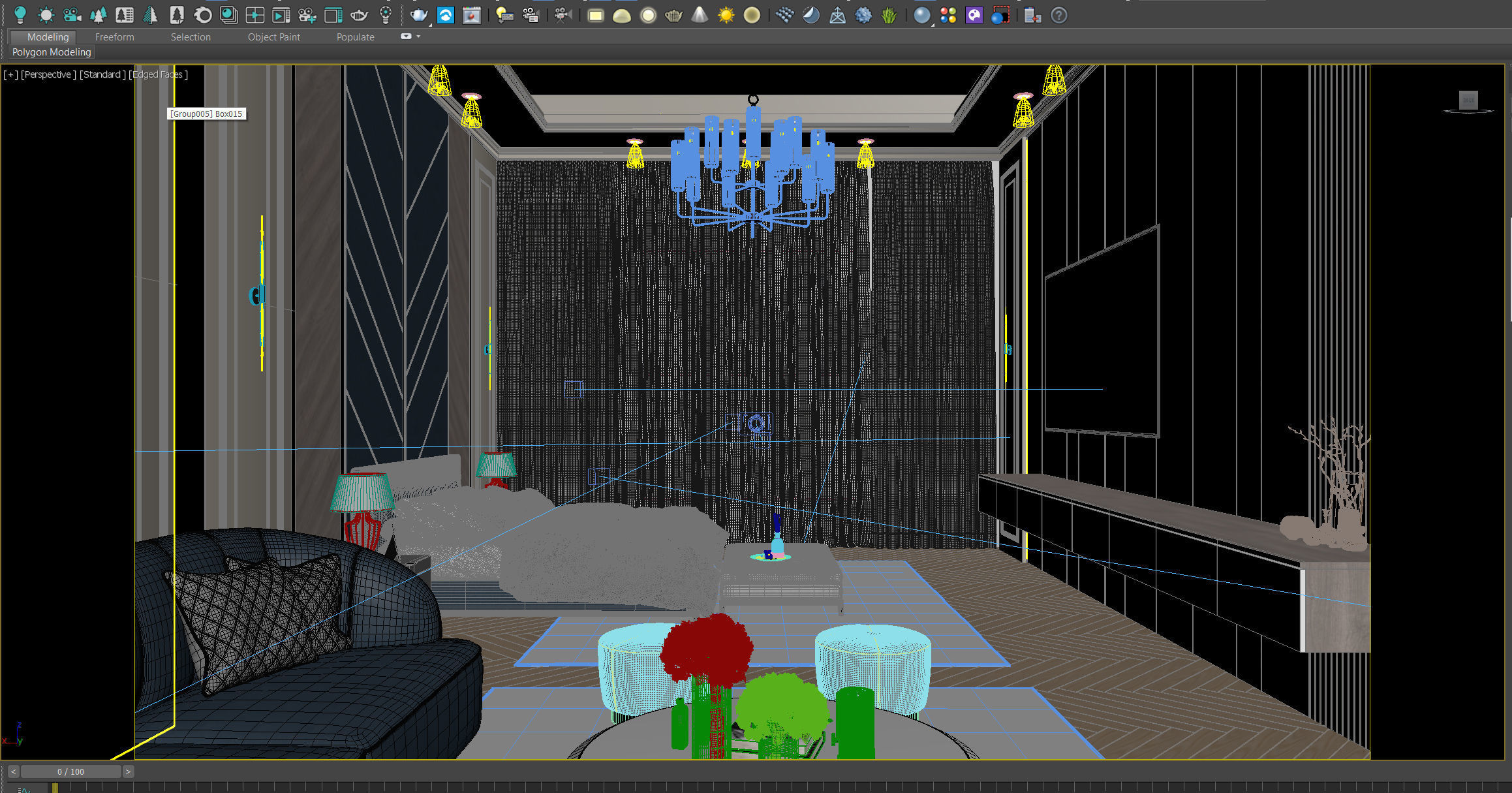 Bedroom Interior 3D model_5