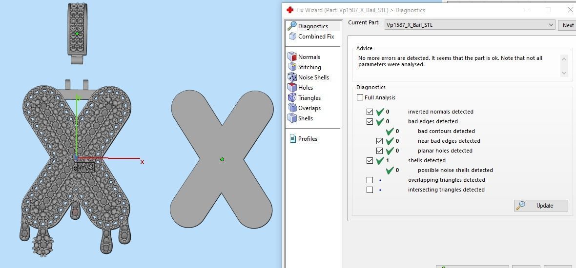 Bubble Letter X with Drip Pendant 3D print model_9