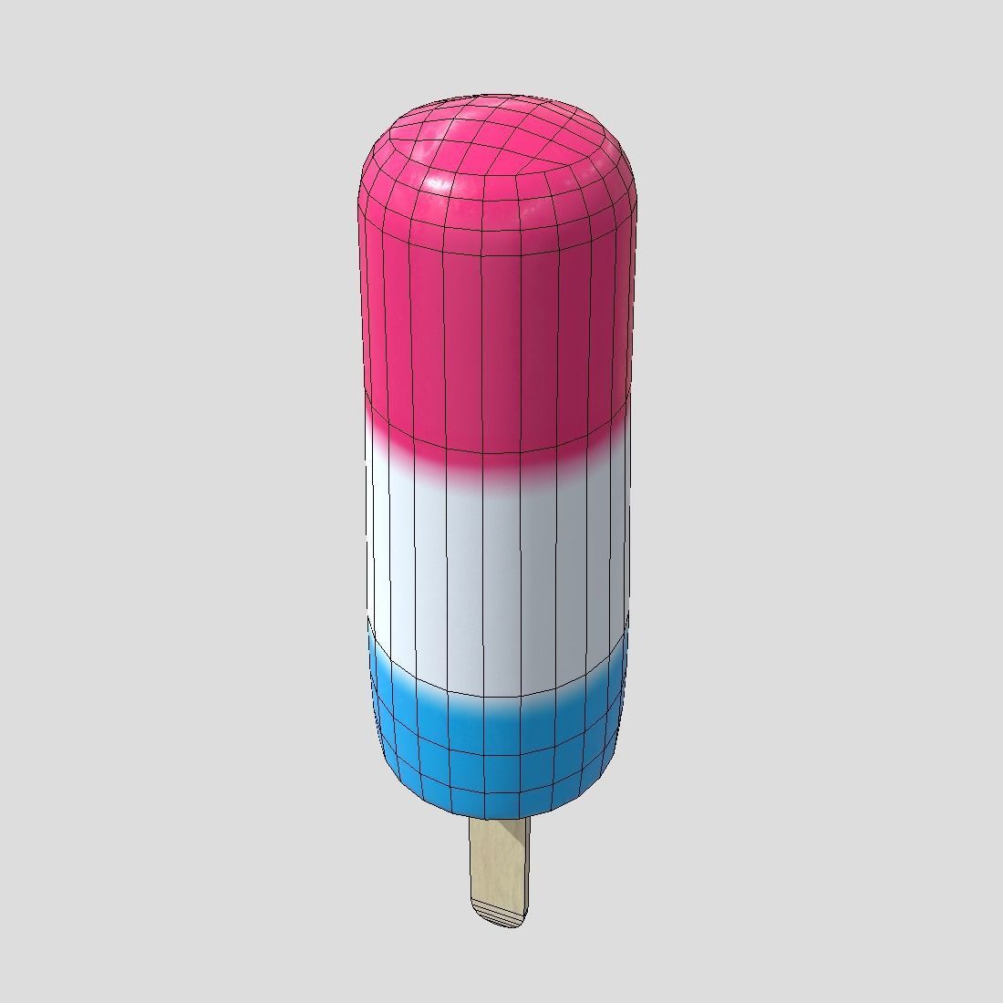 CC0 - Popsicle 3 Free low-poly 3D model_7