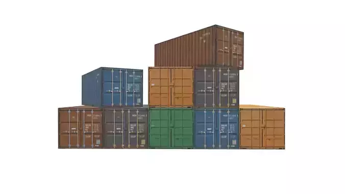 containers stacked shipping
