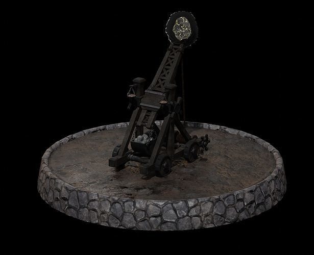 Catapult Low-poly 3D model