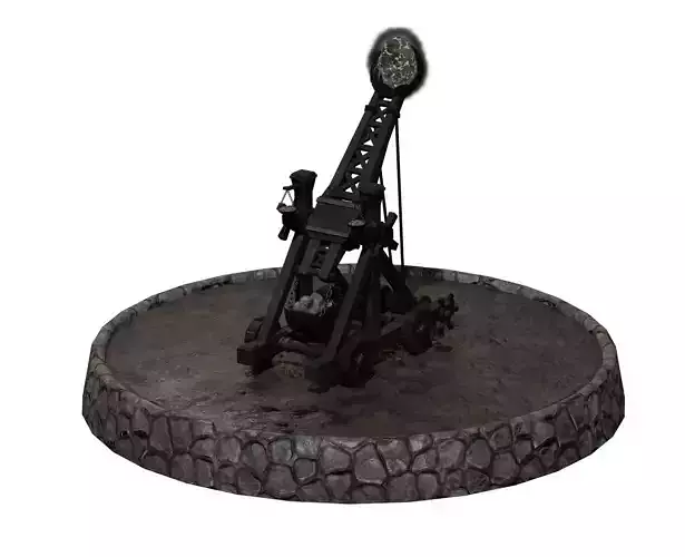 Catapult Low-poly 3D model