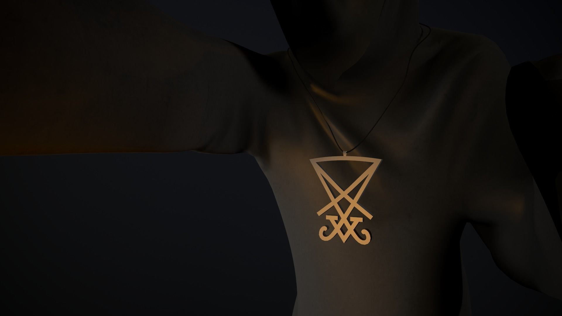 Scary ghost 2 Low-poly 3D model_9