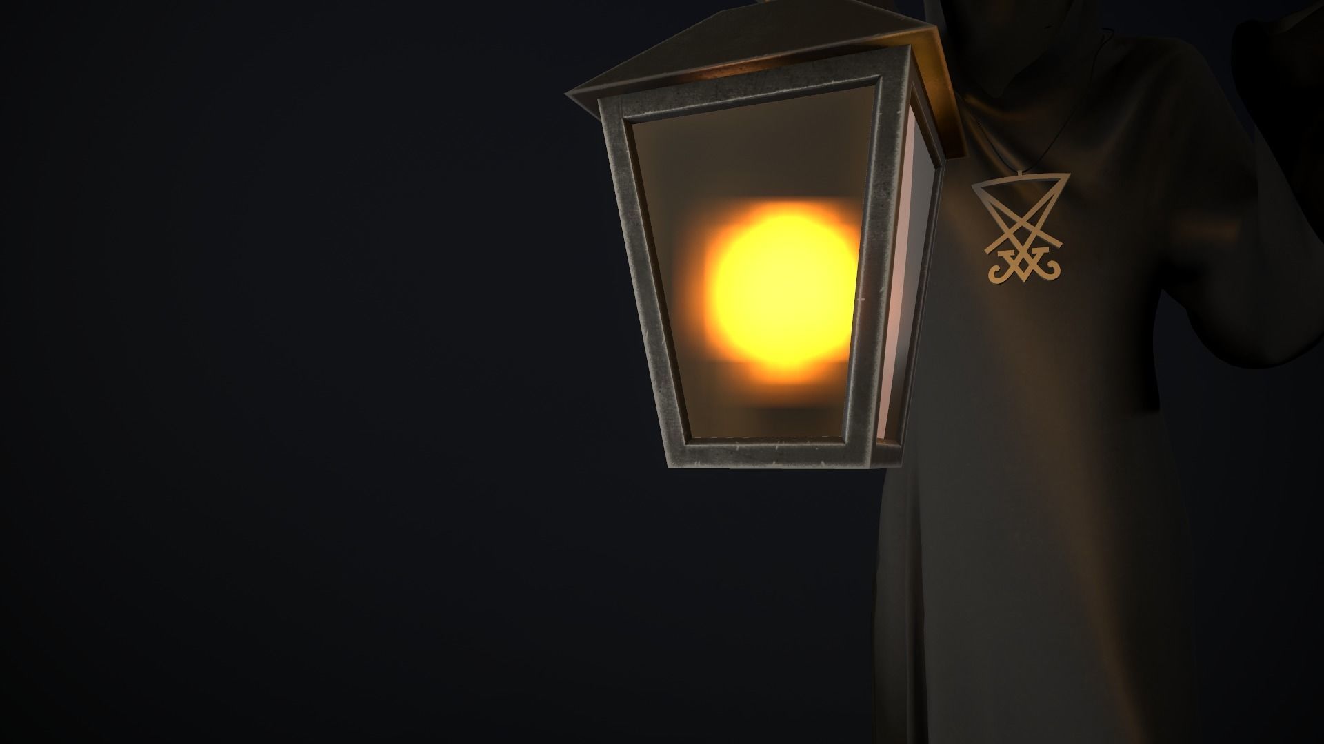 Scary ghost 2 Low-poly 3D model_12