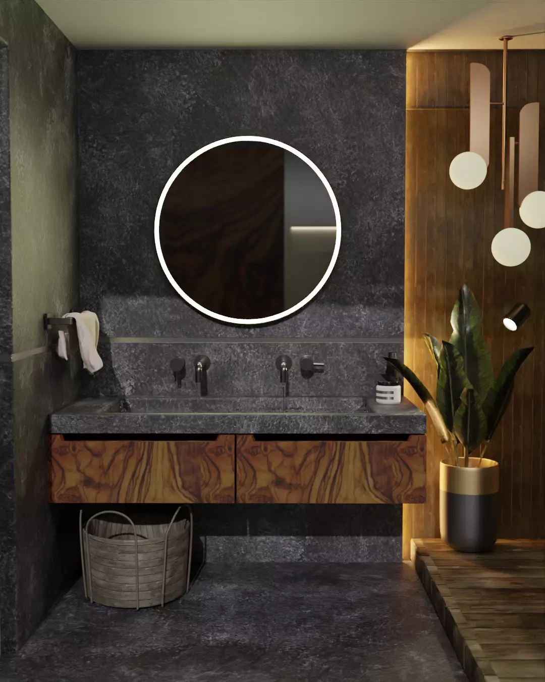 WASHROOM INTERIOR DESIGN ROOM MADE IN BLENDER 3D model_0