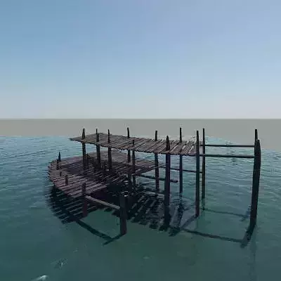 Old Boat Dock 3D model Old Boat Dock 3D model