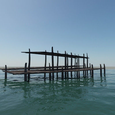Old Boat Dock 3D model_1