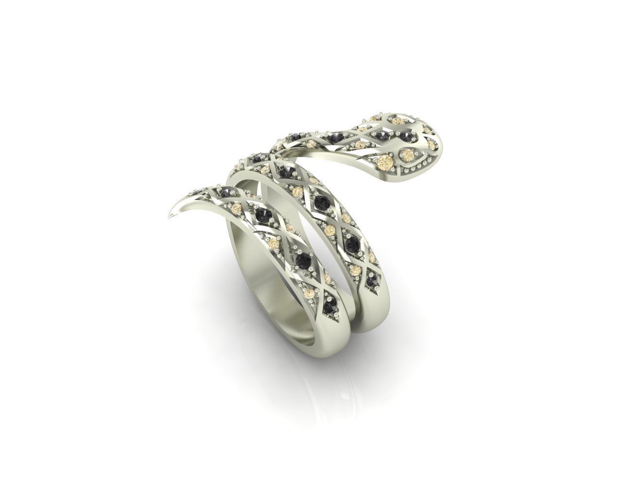 Snake ring 3D print model_54