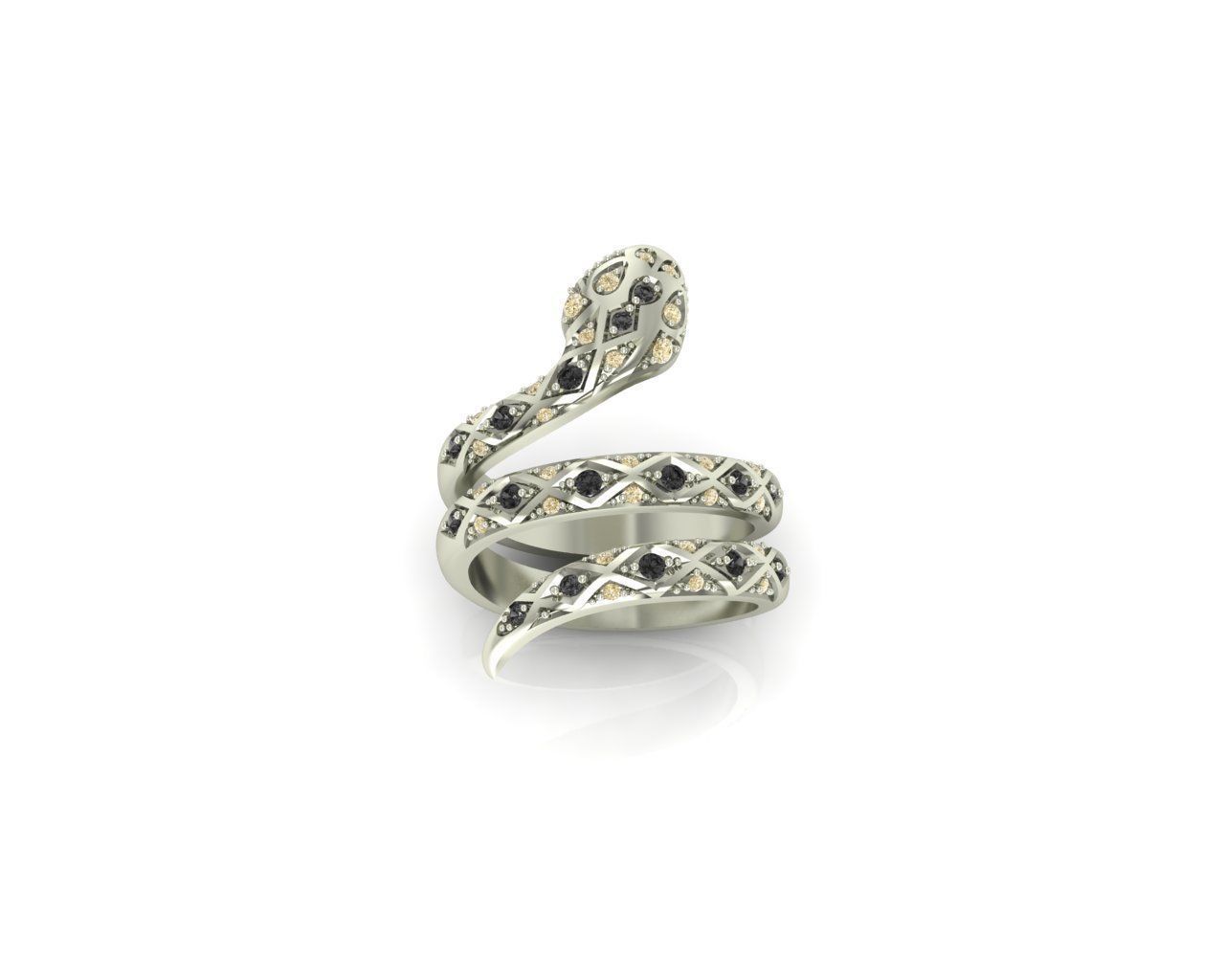Snake ring 3D print model_55