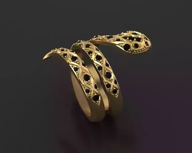Snake ring 3D print model