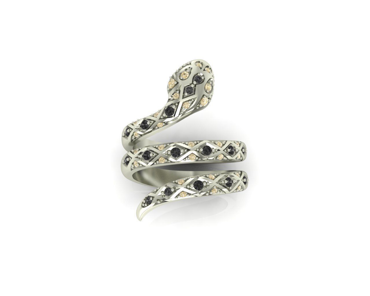 Snake ring 3D print model_53
