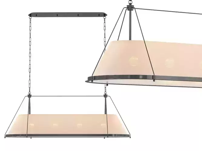 Shelton Linear Chandelier 3D model Shelton Linear Chandelier 3D model